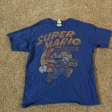 Preowned Vintage Port  Company Super Mario Graphic Shirt Size Large 0012