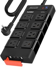 Iwister Outdoor Power Strip Weatherproof 5Ft Extension Cord Multiple Outlets 4