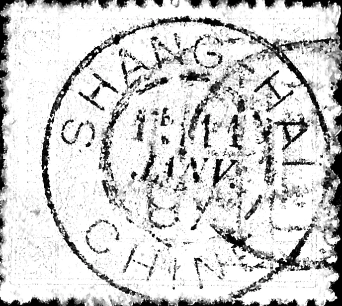 1883 China DRAGON SC#8 Mixed Custom+Whole France P.O"SHANG-HAI/CHINE JAN/87 RARE - Image 3 of 3