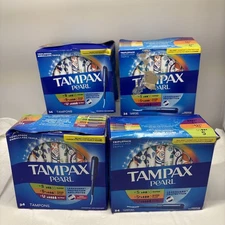 4 X Tampax Pearl Tampons Super/Super Plus/Ultra Absorbency COMBO PK *READ* (B79