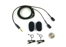 HIGH SENSITIVITY LAVALIER LAPEL MINI MICROPHONES w/ CLIPS