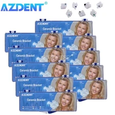 10X AZDENT Dental Orthodontic Ceramic Brackets Braces Roth.022 Hooks 3 4 5