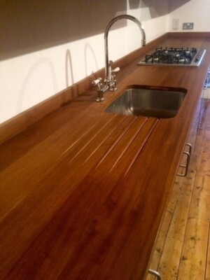 Bespoke Kitchen Worktops Reclaimed Wood Iroko Sourced From