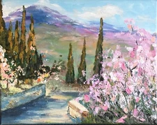 Original Acrylic Painting Modern Art Small Landscape Impressionism Art