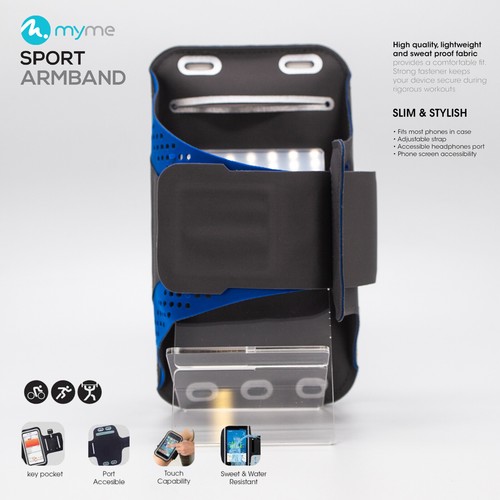 Sports Arm Band Mobile Phone Holder Bag Running Gym Armband Exercise All Phones - Picture 35 of 48
