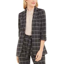 Calvin Klein Petite Plaid Open-Front Blazer Size 8P NWT 149