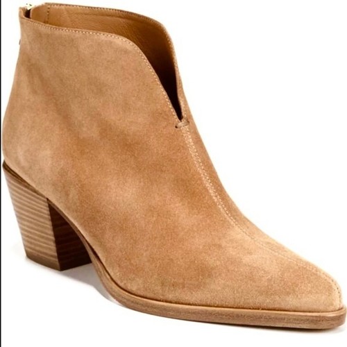 Vince Havana Notch Suede Ankle Boots 