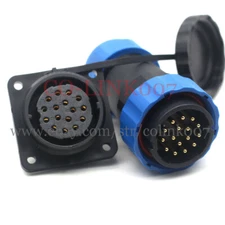 16Pin Waterproof Connector,SD28 Bulkhead Industrial LED power Signal Plug, IP67