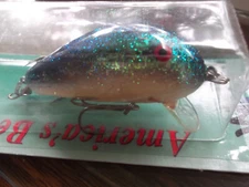 Pre Pradco Older USA Made Bill Norman Wake N Wake Bait  Black Pearl White