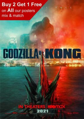 Godzilla Vs. Kong 2021 Teaser Poster A5 A4 A3 A2 A1