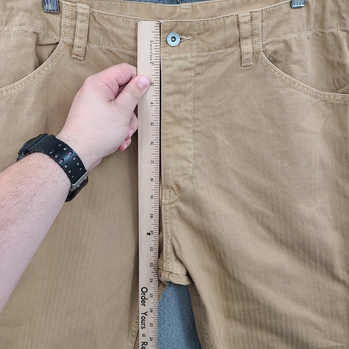 Birdwell Beach Britches Pants Mens 35x32 Beige Herringbone Birdwell Beach Britches Pants Mens 35x32 Beige Herringbone
