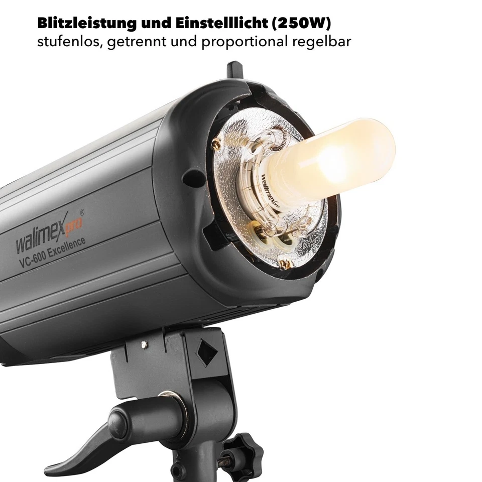 2x WALIMEX VC-600 Excellence+, 2 Softboxen, 2x Dreibeinstative, 1x Blitzauslöser - Bild 3 von 4