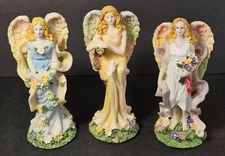 K's Collection Angel Figurines Resin Glitter Dollar Tree Collectible Estate