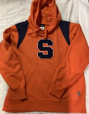 Nike Authentic Syracuse University Hoodie Orange Hooded Sweatshirt Small Adult