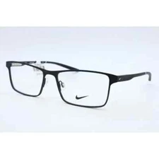 New Authentic Nike 8047-001 Rectangle Black Eyeglasses Demo Lenses 56mm
