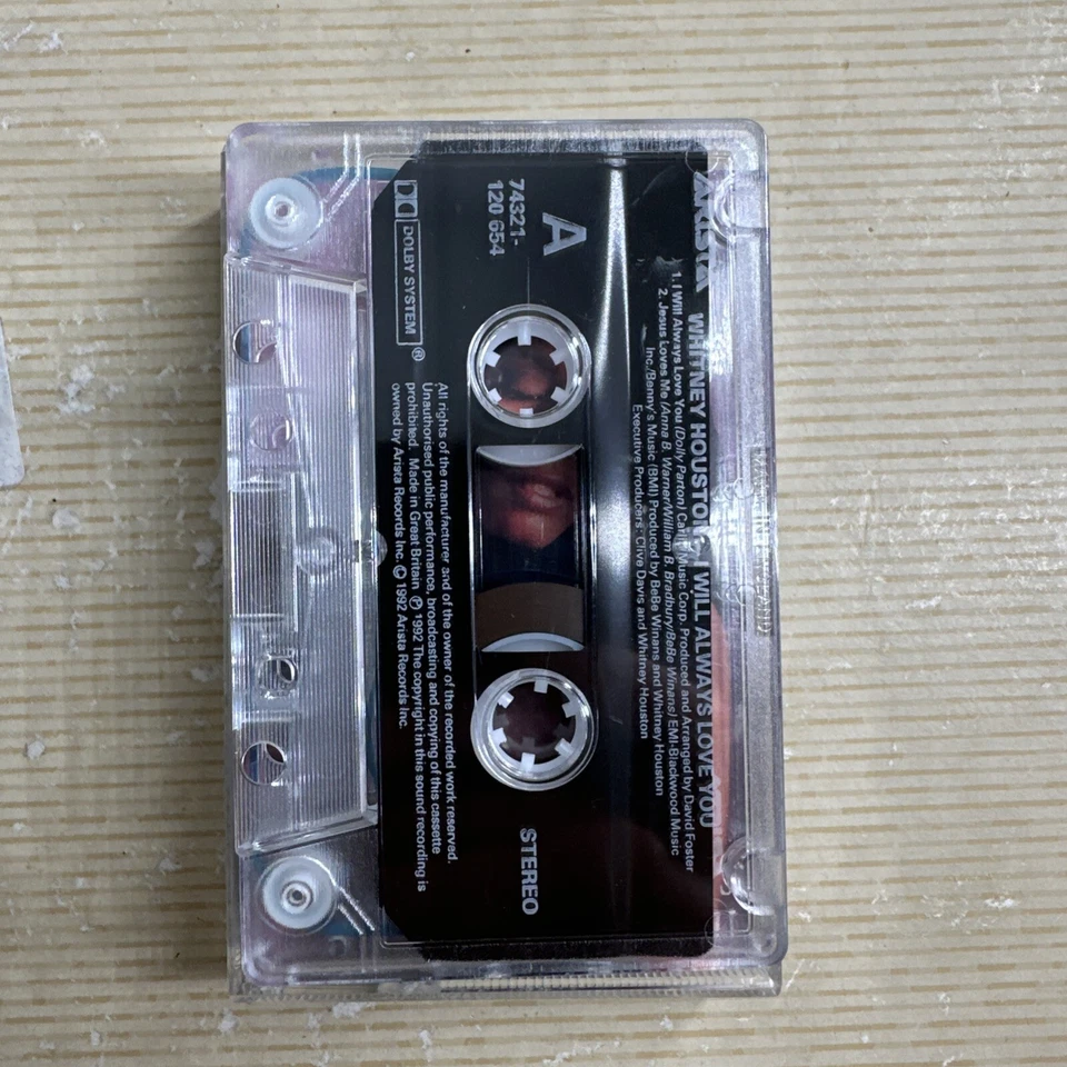 Whitney Houston – I Will Always Love You Audio Cassette Tape Single - Image 4 of 4
