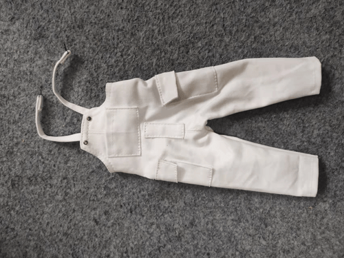 1/6th Sodier Clothes White Suspender Pants Jumpsuits Model for12'' Figure Dolls 1/6th Sodier Clothes White Suspender Pants Jumpsuits Model for12'' Figure Dolls