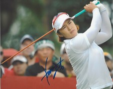 LPGA GOLFER AMY YANG HAND SIGNED 8x10 PHOTO w/COA PROOF S. KOREA WOMEN'S GOLF