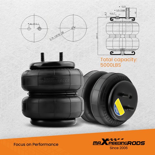 Air Spring Kit w/ Wireless Air Controller Kit For Dodge Ram 1500 RWD AWD 02-2008 - Picture 14 of 34