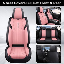 Waterproof Universal Nappa Leather Car 5 Seat Covers Full Set Interior Protector