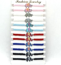 Adjustable Bracelets with a Colorful Abstract Elephant Design - Choose Color