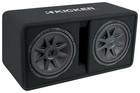 Kicker 48Dcvr122 CompVr 1600w Dual 12" Car Subwoofers in Vented Sub Box 2-ohm