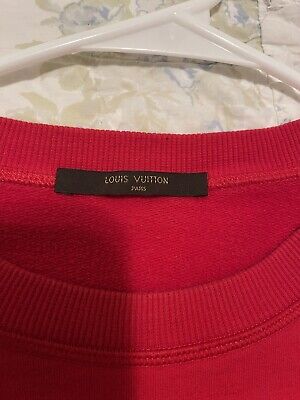 Louis Vuitton x Supreme LV x Supreme New Men's Large Red Arc Logo Crewneck