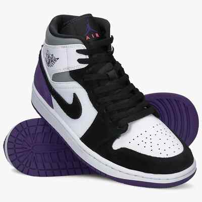 Nike Herren Schuhe Sneaker Jordan 1 Mid SE Purple 852542-105 Sport Laufen 52,5