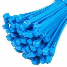 FLUORESCENT BLUE COLOUR CABLE TIES NYLON PLASTIC ZIP TIE WRAPS