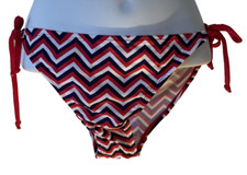 BNWOT Ladies Coral Bay (Boots) Bikini Bottoms Red/Navy & White Size 8