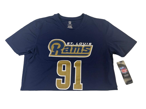 Team Apparel Youth St. Louis Rams Chris Long Mainliner S/S Shirt-Navy,Small (8) - 第 5/11 張圖片