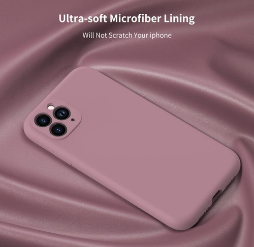 Liquid Silicone Case For iPhone 11 Pro Max 6.5" W/Screen Protector Dull Purple - 第 4/6 張圖片