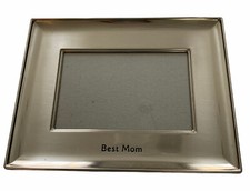 Silvertone Picture Frame "Best Mom" for 5.5 x 3.5" Photo Tabletop Freestanding