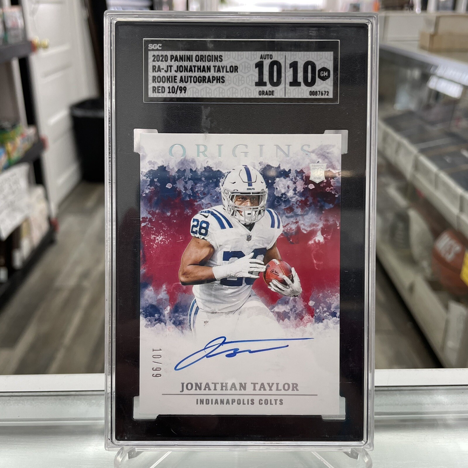 2020 Panini Origins Jonathan Taylor /99 SGC 10 Auto 10 Red Rookie RC Signed