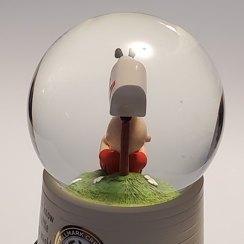 Cacacahuetes 4" cristal globo de nieve Hallmark Charlie Brown Snoopy buzón brillo claro - Imagen 16 de 20