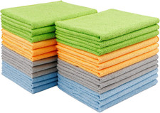 Microfiber Cleaning Cloth 24 Pack, Microfiber Towels for Cars, Soft Absorbe...