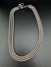 SILPADA STERLING SILVER 925 POPCORN TRIPLE STRAND CHAIN NECKLACE 18" N1108