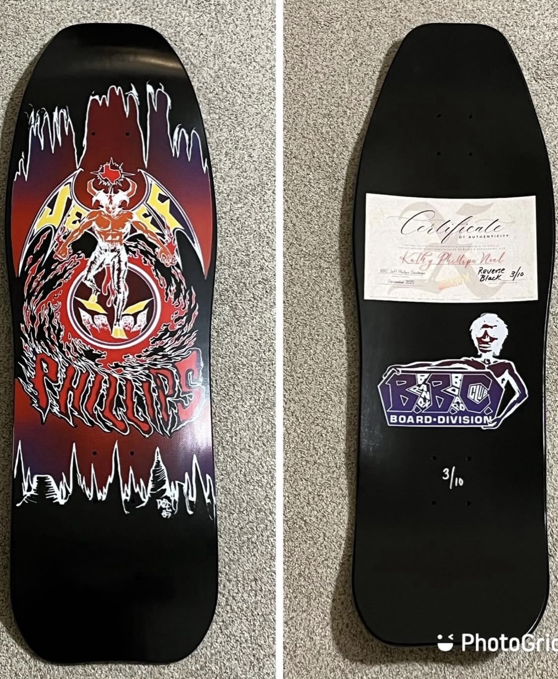 Deck Black Dip #7/10 W/coa Og Shape