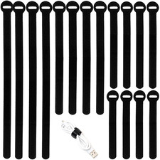 150PCS Reusable Cable Ties - 4 6 8 10Inch Multi-Purpose Cable Management Hook 