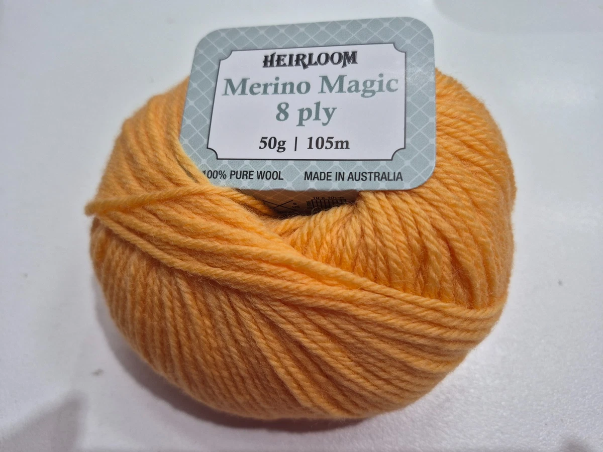 Heirloom Merino Magic 8 Ply #499 Wattle 100% Merino Wool