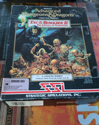 Eye of the Beholder II (SSI 1993) Commodore Amiga (4 Disks, Manual, Box) 16bit