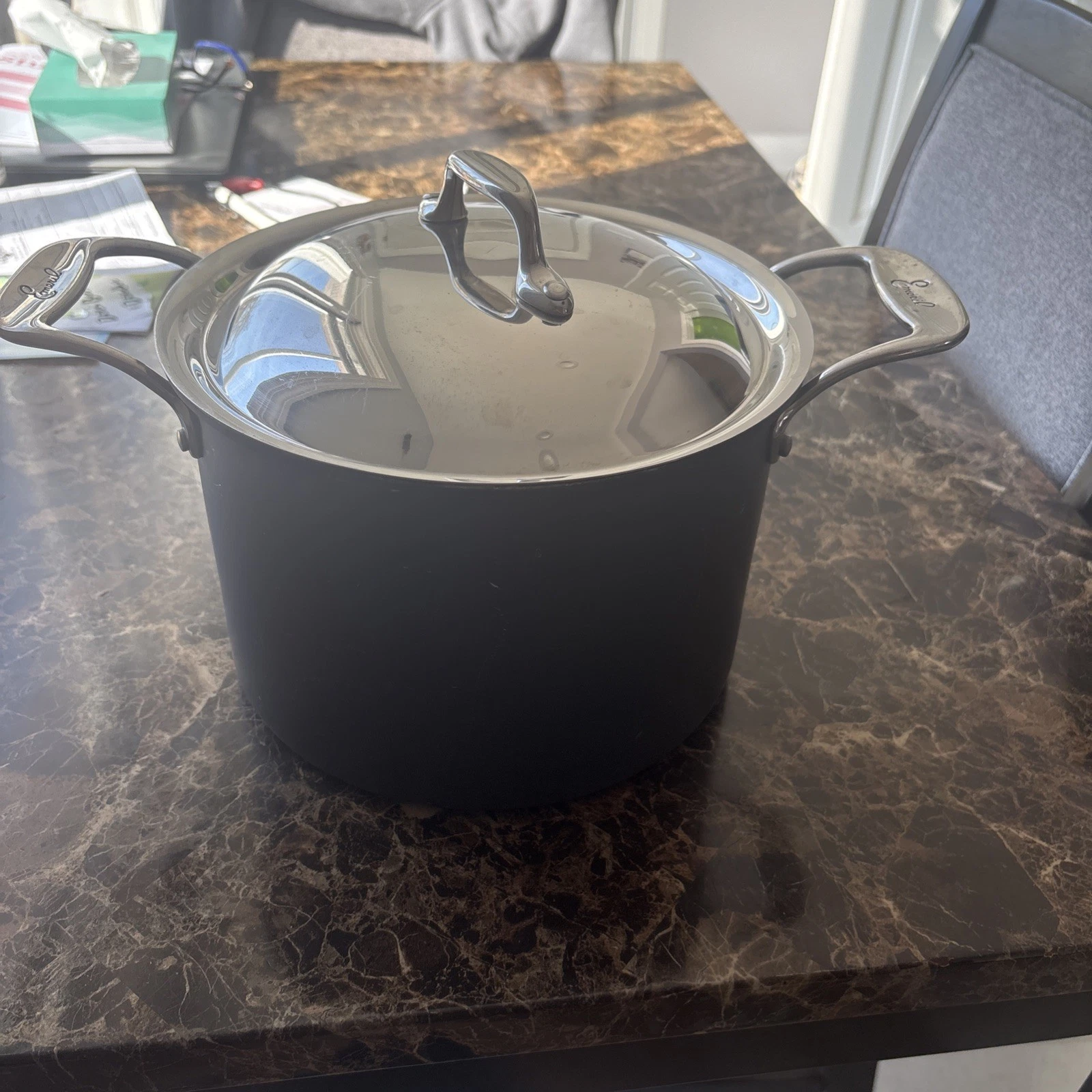 Emeril Lagasse All Clad 6 Qt Stockpot Hard Anodized Nonstick with metal Lid