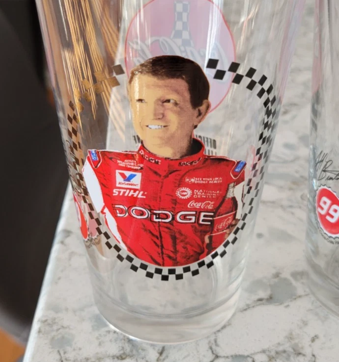 NASCAR Coke Coca Cola гонки пинта стекла Petty Elliott Burton Labonte лот из 6 - Изображение 3 из 4