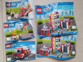 LEGO City #60110 Fire Station Set - NEAR COMPLETE - Missing Vehicle/Figures - AS
