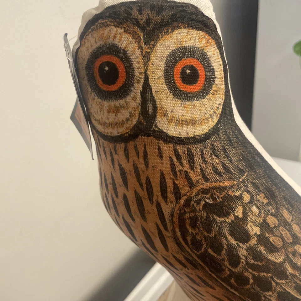 New John Derian Target Barn Owl Standing Plush Pillow 16" X 10"Halloween Decor - Image 4 of 4