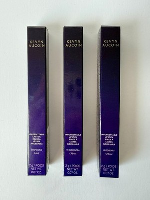 Kevyn Aucoin Unforgettable Lipstick - Legendary / Suspicious / Thelmadora - NIB