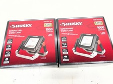 LOT OF 2 Husky 1000 Lumens LED Portable Work Light Corded