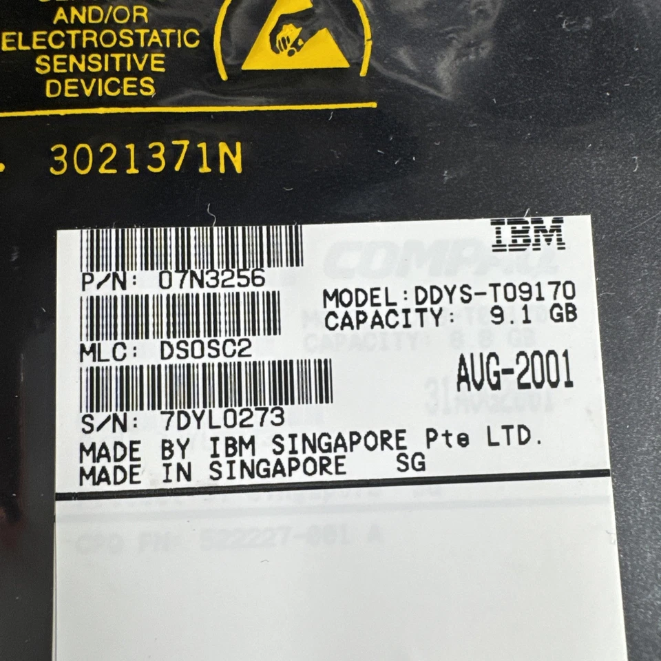 IBM DDYS-T09170 07N3256 9.1GB Hard Drive NEW - Image 2 of 3