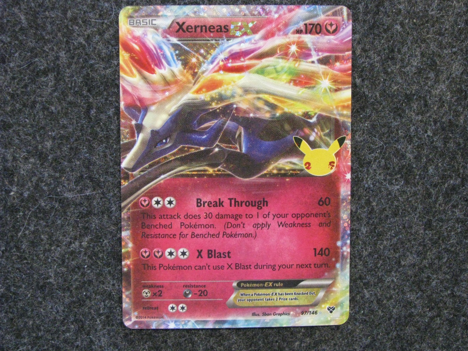 Xerneas EX 97/146 Holo Full Art Ultra Rare Card Pokémon Celebrations Classic NM