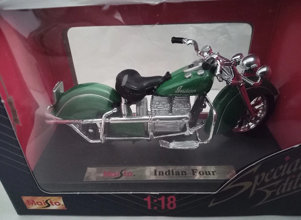 Maisto 1:18 Special Edition Motorcycles,Indian Four,Indian Chief Roadmaster,MIB - Image 3 of 4